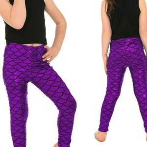 Little girls mermaid leggings